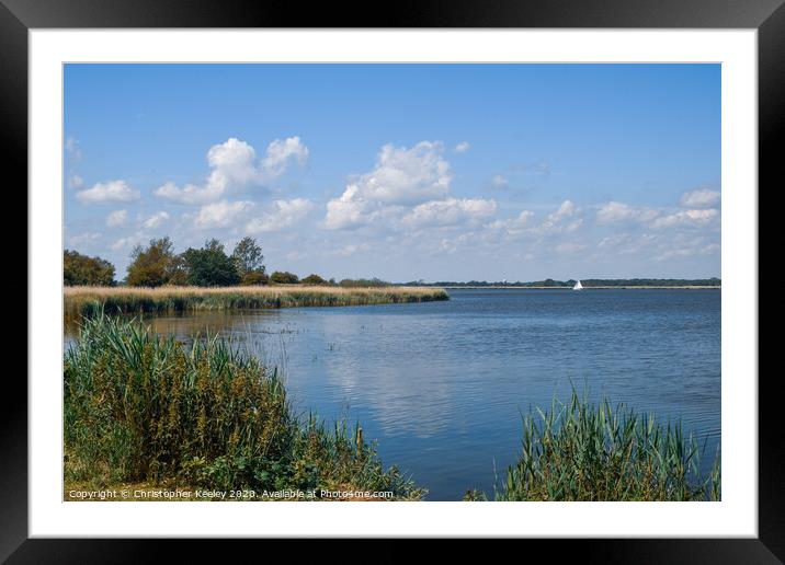 Horsey Mere Framed Mounted Print by Christopher Keeley