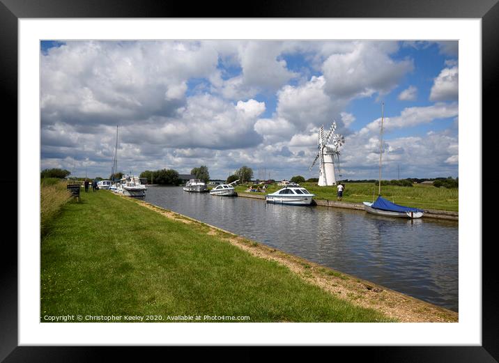 Thurne Mill Framed Mounted Print by Christopher Keeley