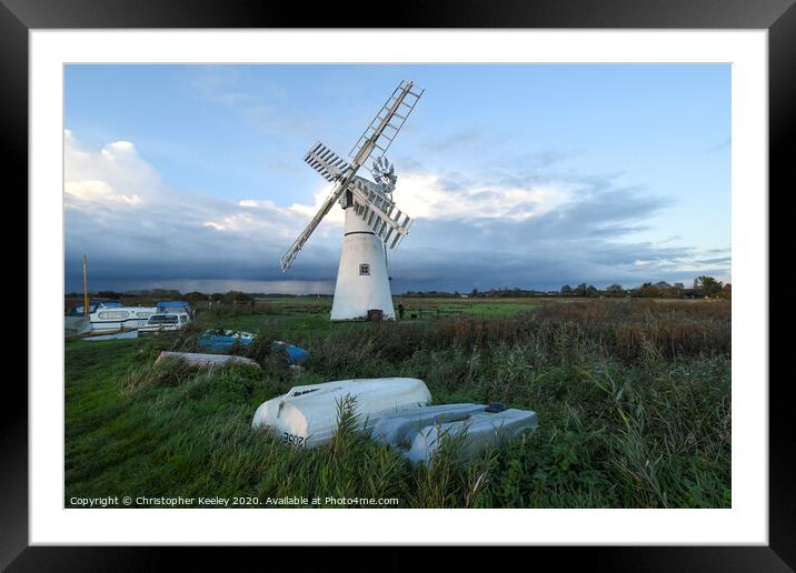 Thurne Mill Framed Mounted Print by Christopher Keeley