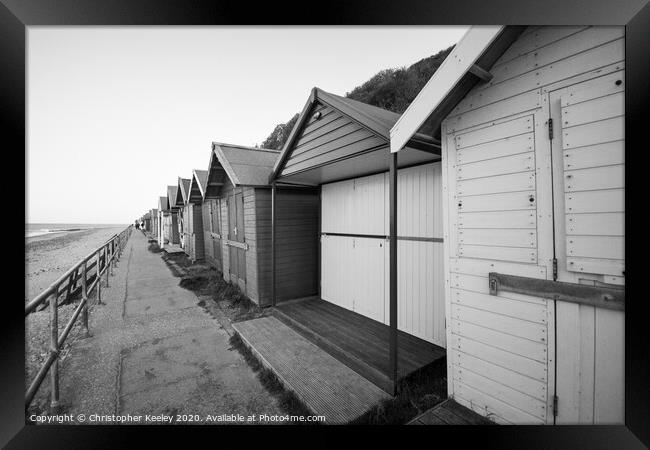 Cromer beach huts Framed Print by Christopher Keeley