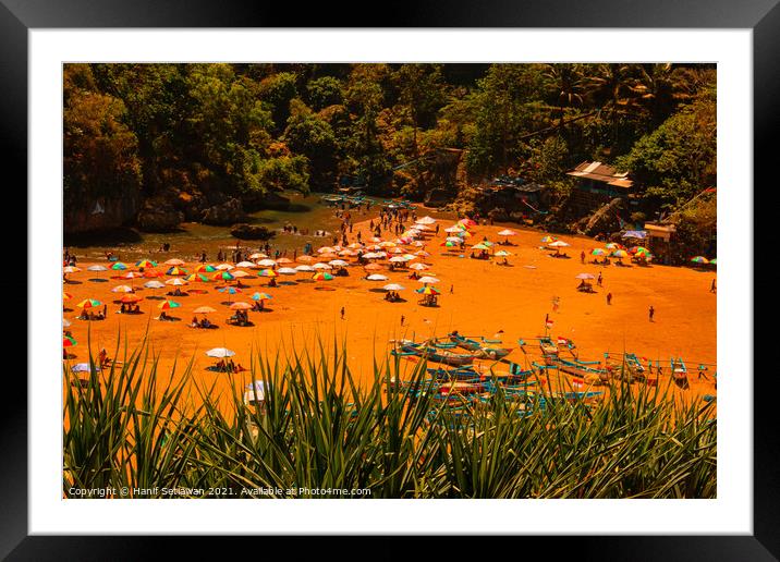 Lagoon beach Baron on Java Island in Indonesia. Framed Mounted Print by Hanif Setiawan