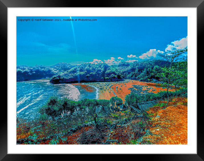 Lagoon beach Baron on Java Island in Indonesia. Framed Mounted Print by Hanif Setiawan