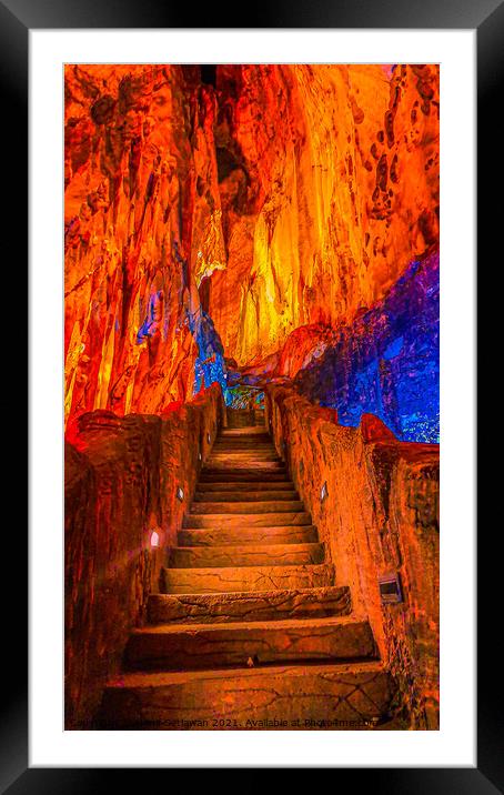 Stairway to heaven or hell. Framed Mounted Print by Hanif Setiawan