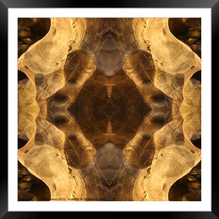 Rotated Mirrored Ornament on cave wall Framed Mounted Print by Hanif Setiawan