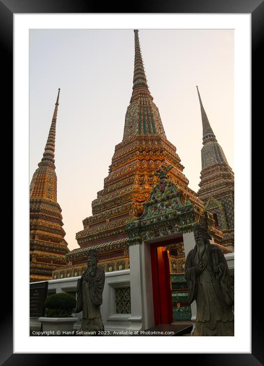 First entrance of Phra Chedi Rai with two guardian Framed Mounted Print by Hanif Setiawan