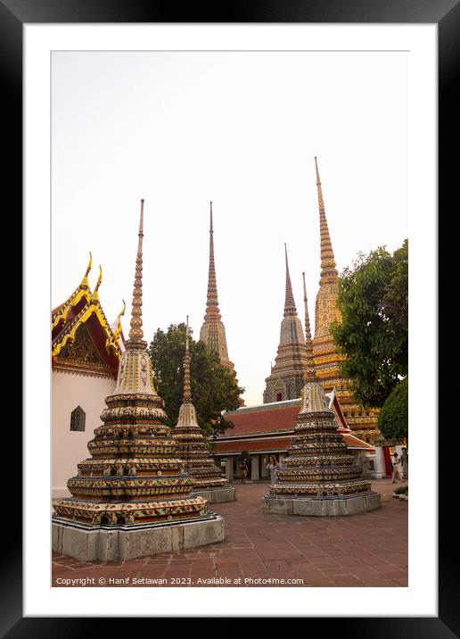 A 5th group of stupa at Phra Chedi Rai in Wat Pho Framed Mounted Print by Hanif Setiawan