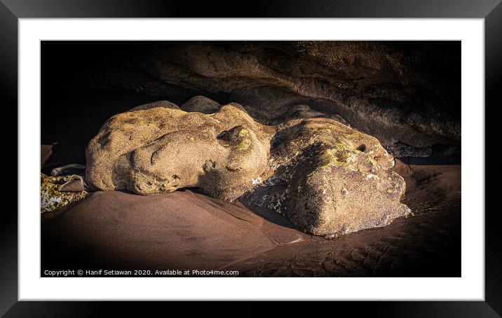 White stone frog made by fluvial erosion 2 Framed Mounted Print by Hanif Setiawan