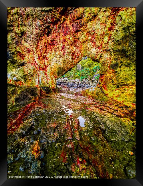 Bloody natural rock archway 2 Framed Print by Hanif Setiawan