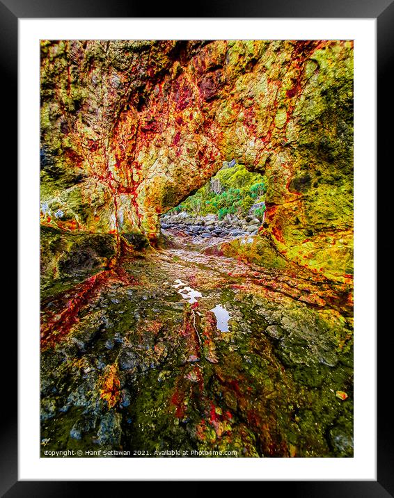Bloody natural rock archway 2 Framed Mounted Print by Hanif Setiawan