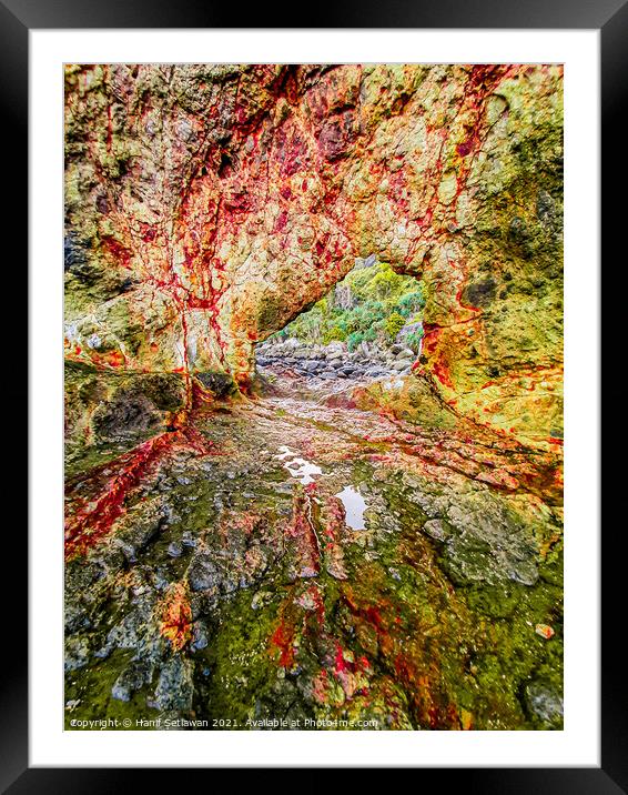 Bloody natural rock archway 3 Framed Mounted Print by Hanif Setiawan
