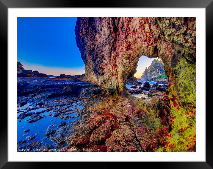 Full colored natural rock archway 4 Framed Mounted Print by Hanif Setiawan