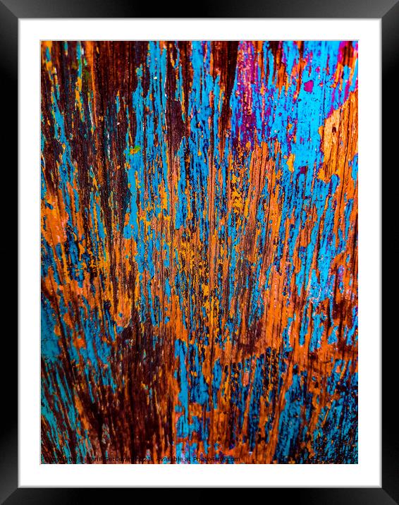 Multicolored abstract painting art - blotchy Framed Mounted Print by Hanif Setiawan