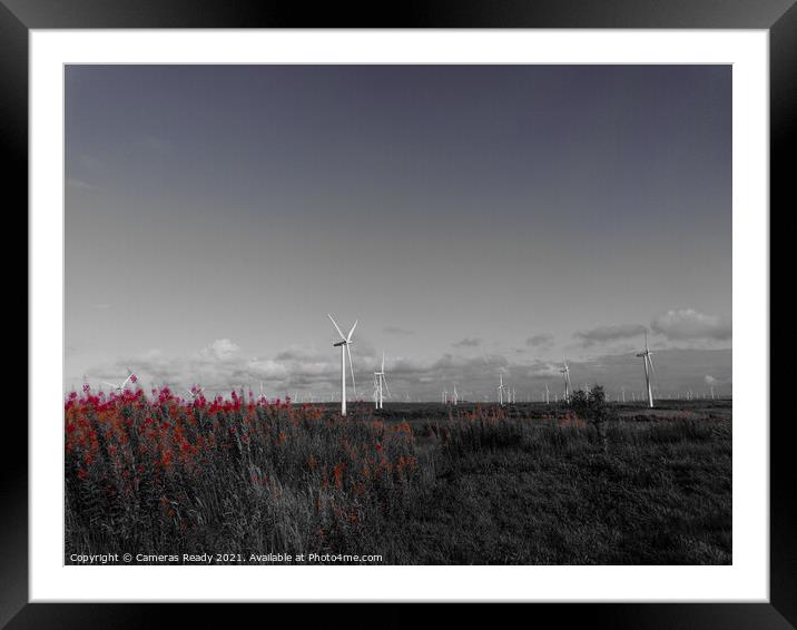 Beautiful B&W windfarm  Framed Mounted Print by Paddy 