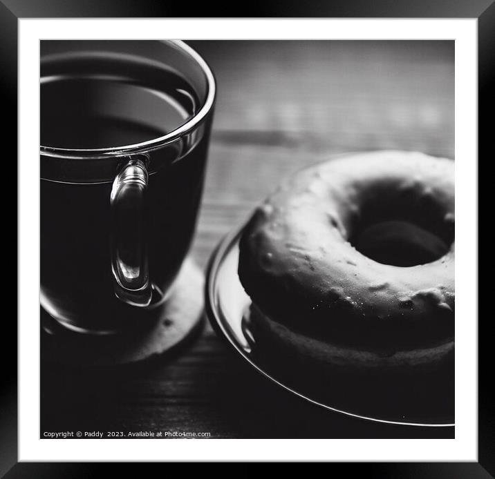 Coffee and cake  Framed Mounted Print by Paddy 