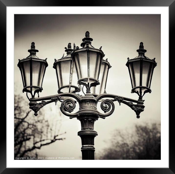 A victoriana street light Framed Mounted Print by Paddy 