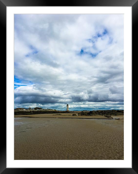 The lighthouse in the distance  Framed Mounted Print by Paddy 