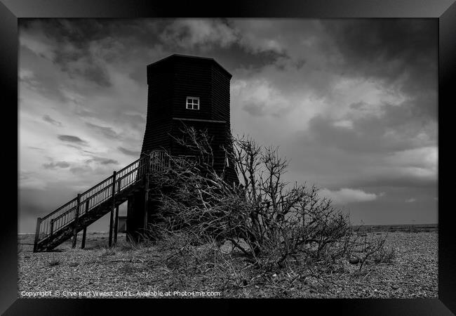 Orfordness Beacon Framed Print by Clive Karl Wuest