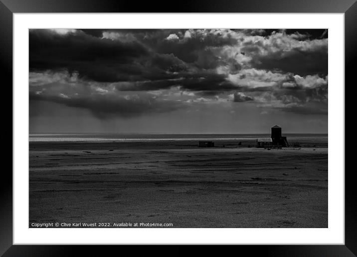 Black Beacon, Orford Ness Framed Mounted Print by Clive Karl Wuest