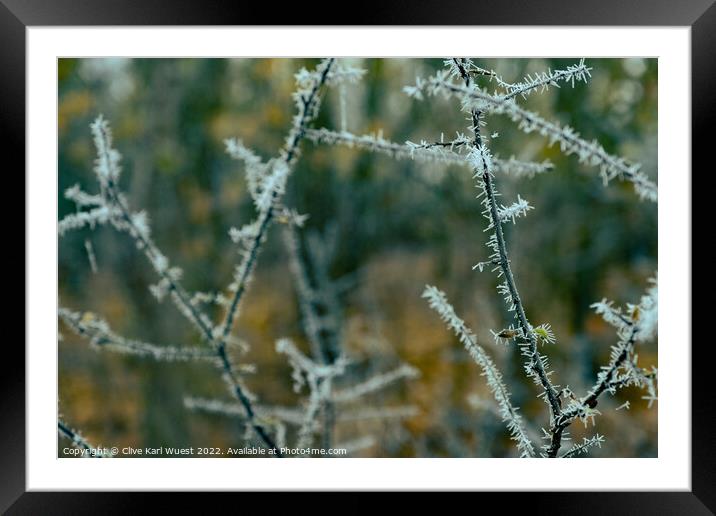 Frosty abstract Framed Mounted Print by Clive Karl Wuest