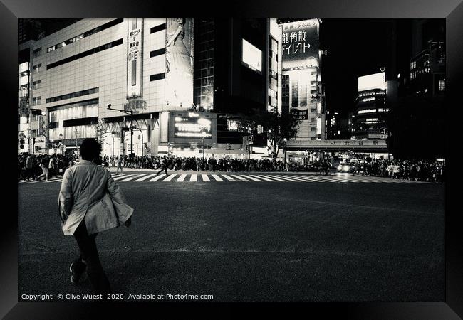 Shibuya Crossing, Tokyo                            Framed Print by Clive Karl Wuest