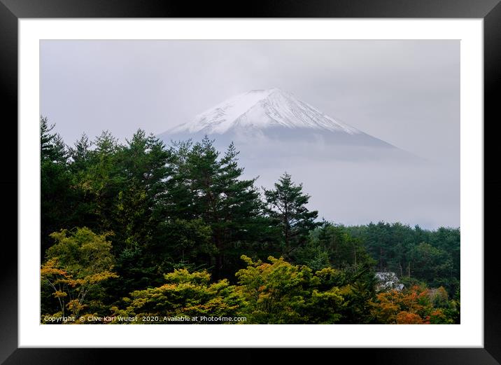 Mount Fuji Framed Mounted Print by Clive Karl Wuest