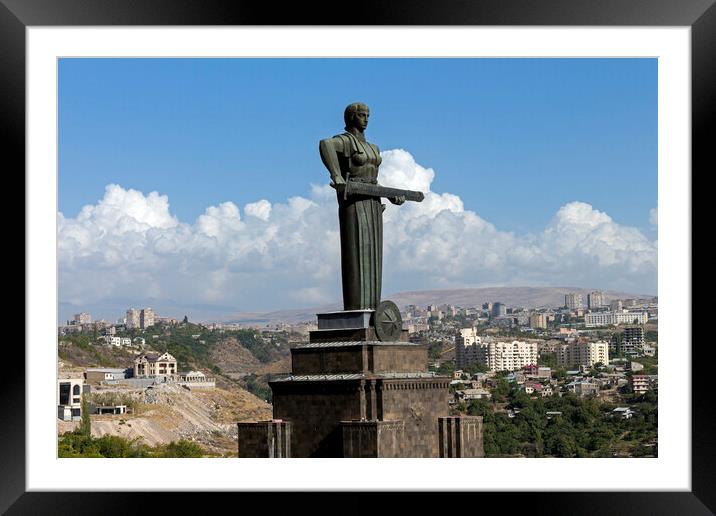 Mother Armenia Statue  Framed Mounted Print by Mikhail Pogosov