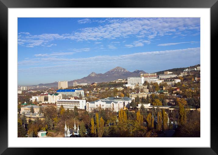 View on city Pyatigorsk. Framed Mounted Print by Mikhail Pogosov