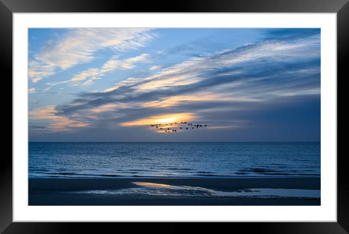 New year's day sunrise at Frinton-on-Sea Framed Mounted Print by Paula Tracy