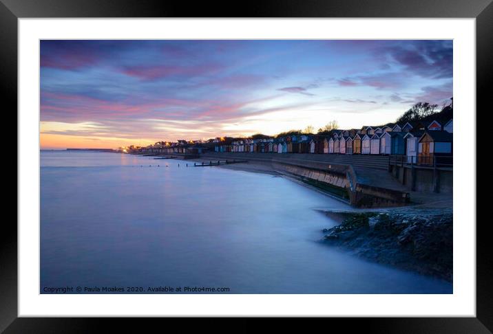 Dreamy sunset at Walton-on-the-Naze Framed Mounted Print by Paula Tracy