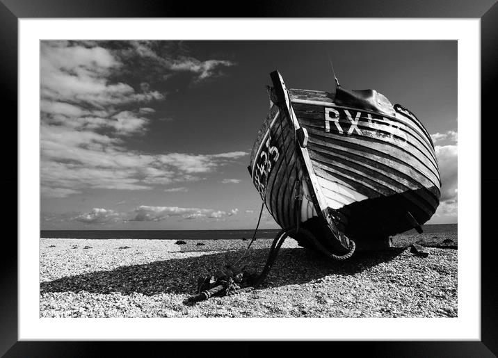 Abandoned Fishing Boat              Framed Mounted Print by claire chown