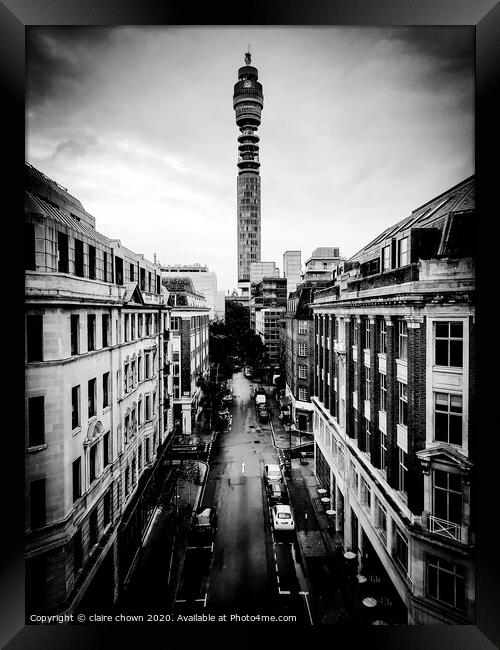 The BT Tower Framed Print by claire chown