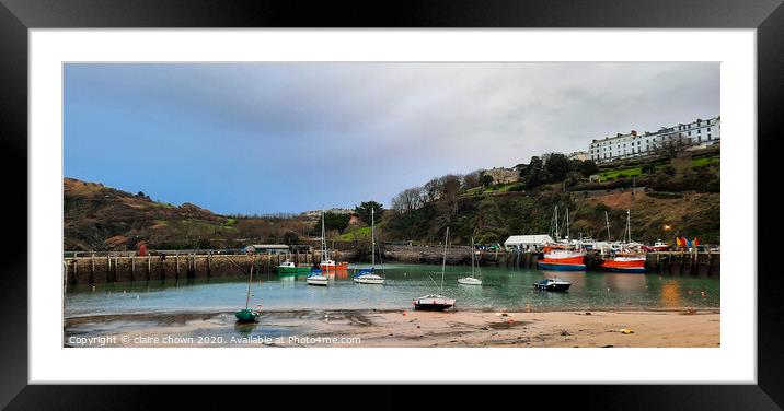 Ilfracombe Harbour Framed Mounted Print by claire chown