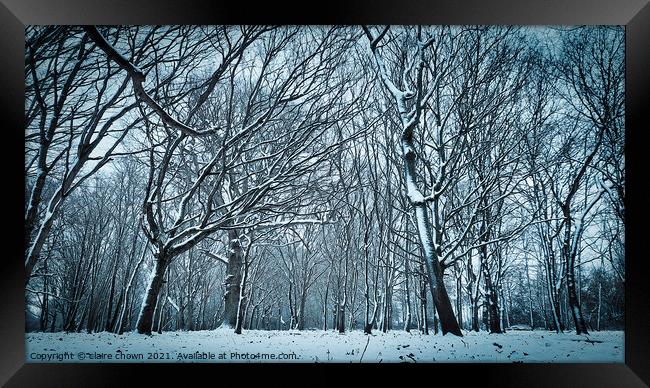 Winter at The Manor Framed Print by claire chown