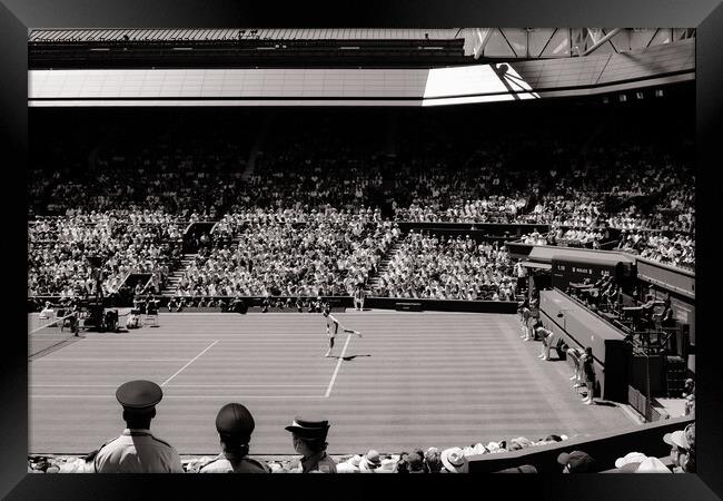 Roger Federer, Wimbledon 2018 Framed Print by Roger Aubrey