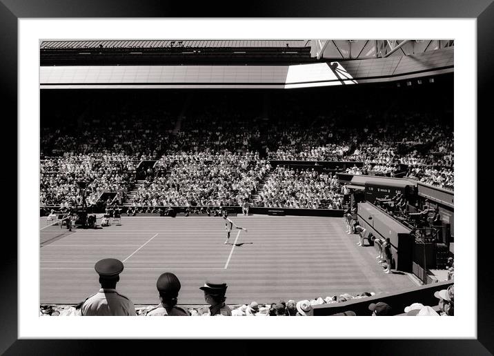 Roger Federer, Wimbledon 2018 Framed Mounted Print by Roger Aubrey