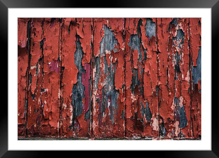 Flaking Paint Framed Mounted Print by Roger Aubrey