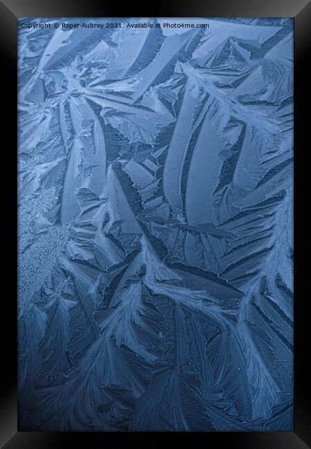 Ice Pattern Framed Print by Roger Aubrey