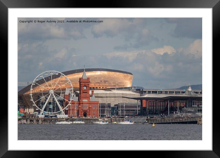 Cardiff Bay in summer Framed Mounted Print by Roger Aubrey