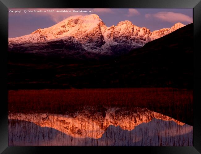 Winter sunrise Blaven, Isle of Skye Framed Print by Iain Sneddon