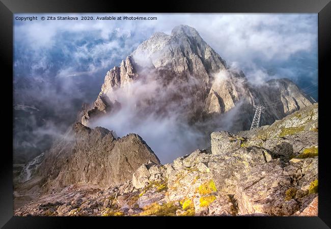 Tatra mountains with clouds Framed Print by Zita Stanko