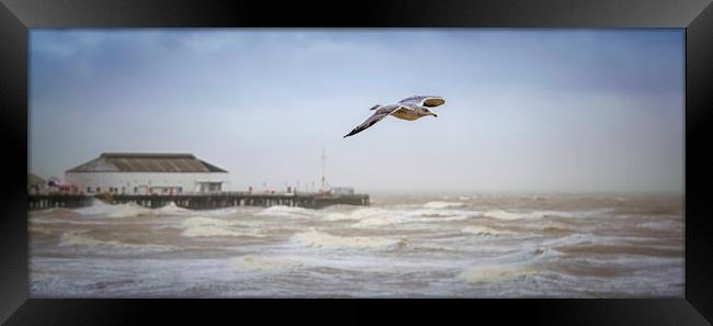 Clacton stormy seaside Framed Print by Zita Stanko