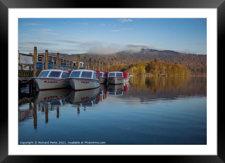 Windemere Misty reflections Framed Mounted Print by Richard Perks