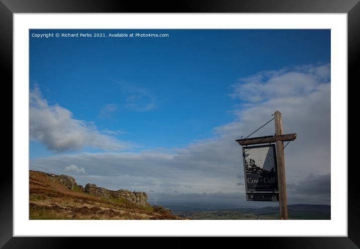 Dining out at the Cow and Calf, Ilkley Framed Mounted Print by Richard Perks