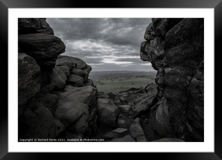 Storm Clouds in Wharfedale Framed Mounted Print by Richard Perks