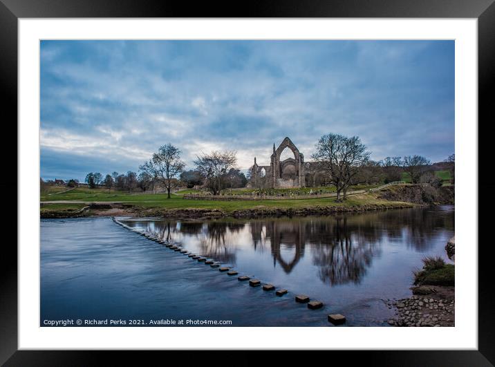 Storm Clouds over Bolton Abbey Framed Mounted Print by Richard Perks