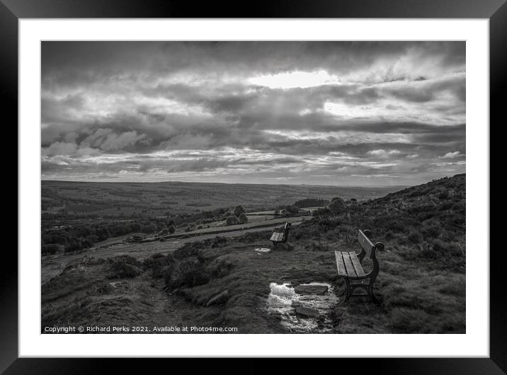 Ilkley Moor Storm Clouds Framed Mounted Print by Richard Perks