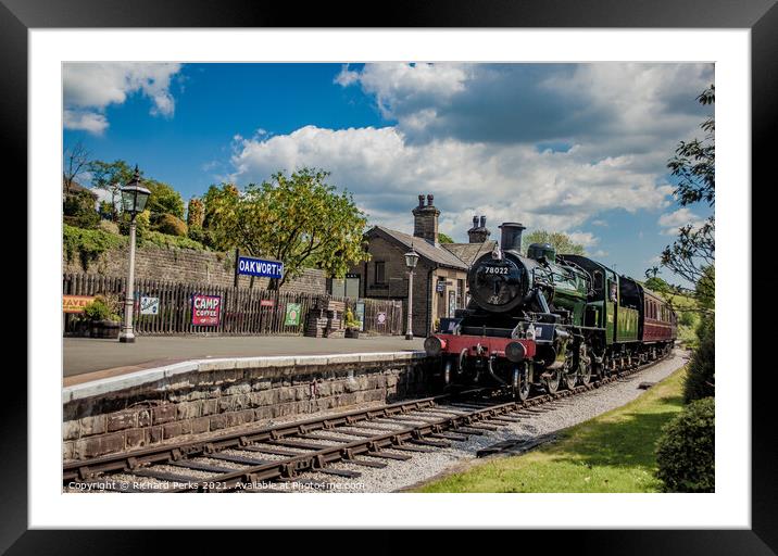 Next Stop Oakworth Station Framed Mounted Print by Richard Perks