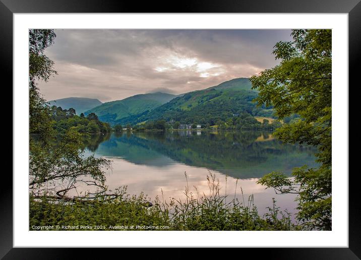 Reflections at Grasmere in the Lake District Framed Mounted Print by Richard Perks