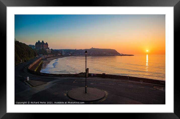 Scarborough Sunrise Framed Mounted Print by Richard Perks