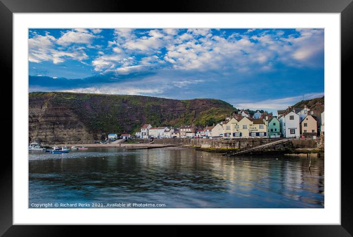 Cod & Lobster Staithes Framed Mounted Print by Richard Perks